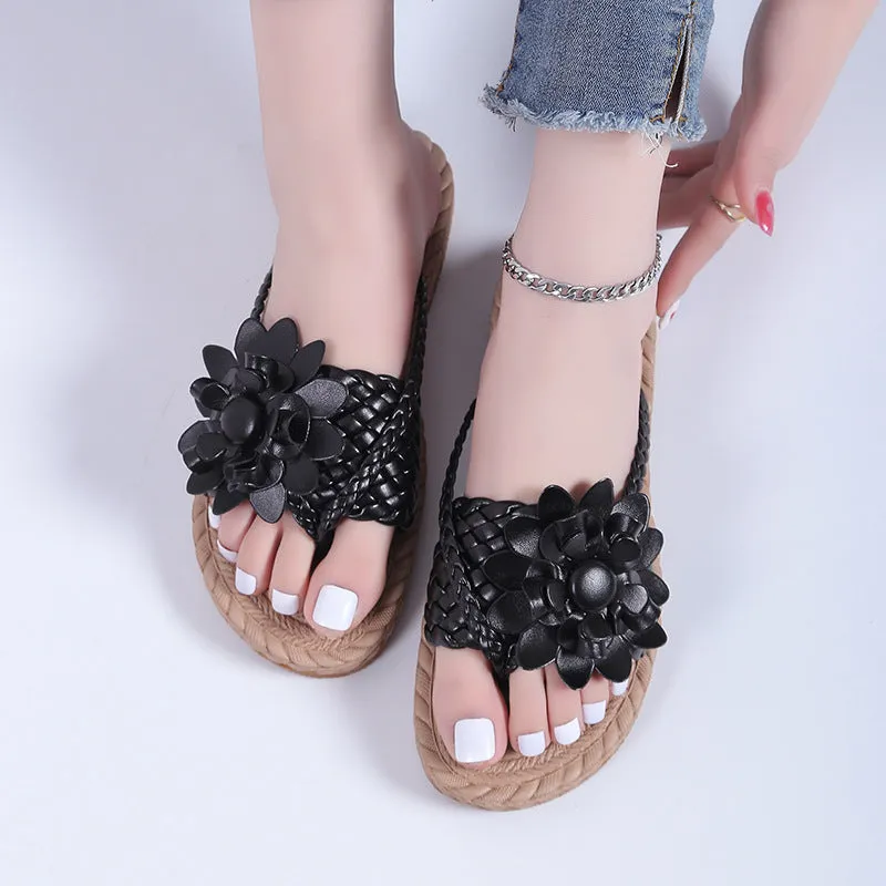 2024 Summer Flowers Casual Comfortable Beach Slippers