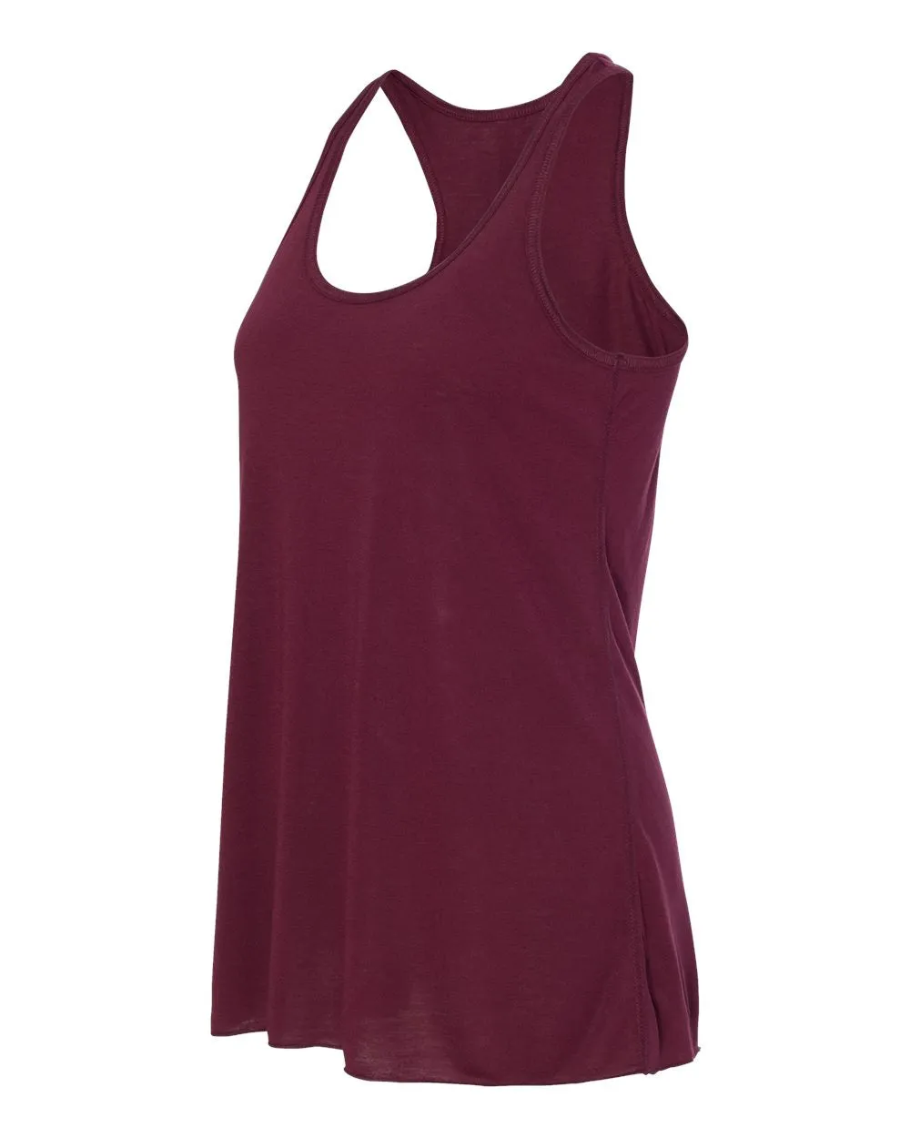 BELLA   CANVAS Women's Flowy Racerback Tank, Maroon