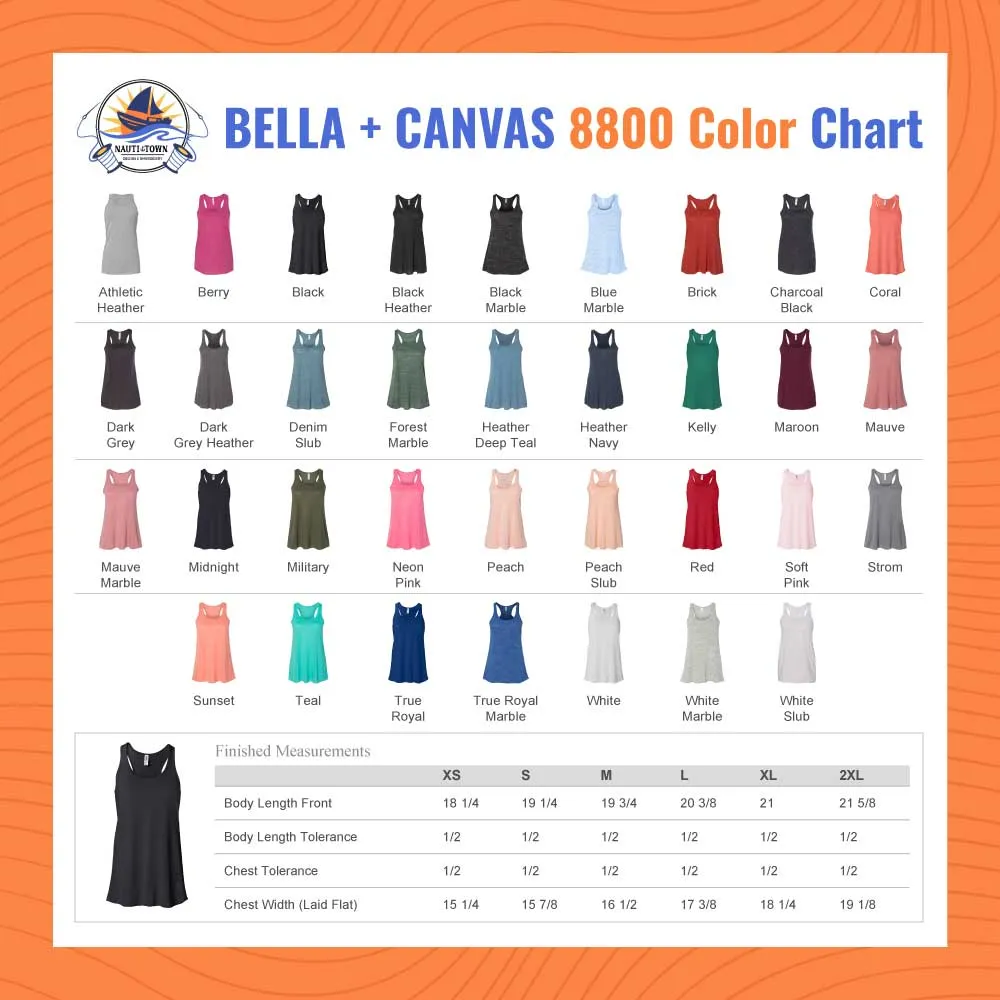 BELLA   CANVAS Women's Flowy Racerback Tank, Storm