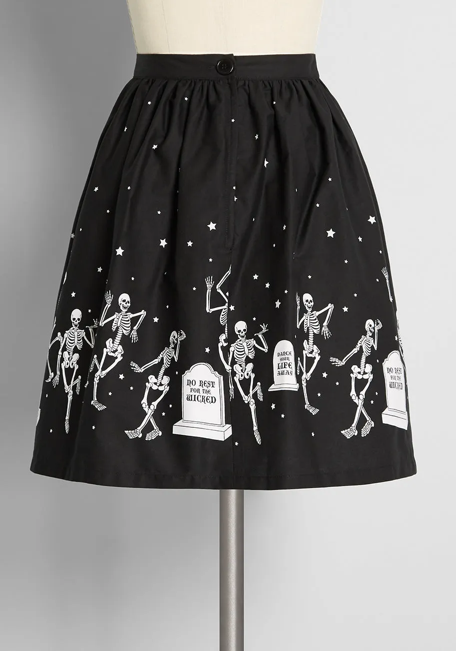 ModCloth x Black Friday It's A Graveyard Smash! Mini Skirt